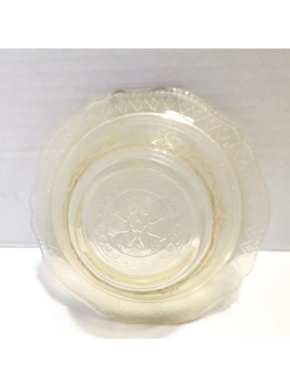 Federal Glass Depression Glass Patrician Spoke Amber Dessert Bowl set of 4 READ